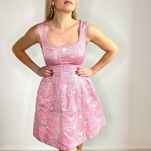 Nanette Lepore Pink & Blue Waterfront Dress New 2